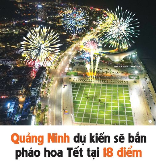 Quảng Ninh sẽ bắn pháo hoa tại 13 địa phương dịp tết 2021